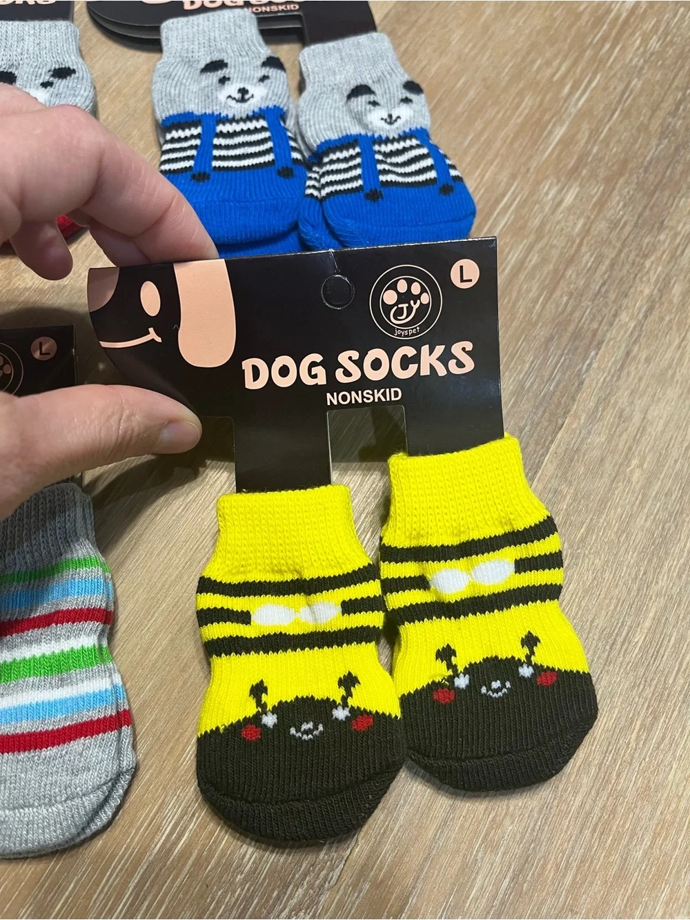 Joys Pet set of 6 Assorted Cute Dog Socks size LARGE